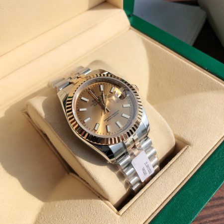Rolex Lady-Datejust 36mm. 18K gold, GTC certified. Swiss ETA-2671 movement, sapphire crystal, strong lume. Full set packaging.