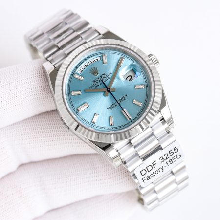Counterweight Edition DDF - A tribute to the classic Rolex Day-Date 40mm watch. Features sapphire crystal, Oyster case, 3255 movement. Authentic weight and feel, superior quality.