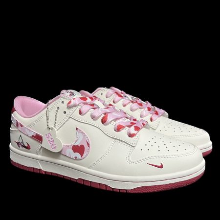 Nike Dunk Low Cherry Valentine: Soft beige base with pink-purple gradient. Sweet, unique summer style. Item: FC1688-118. Sizes 36-45.