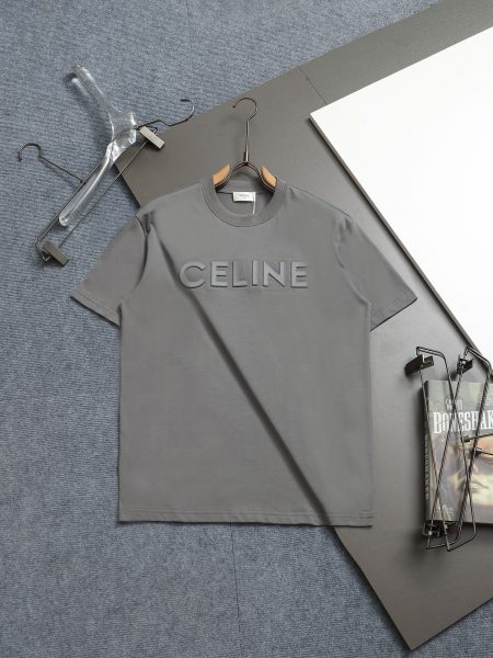 Celine 3D embossed T-shirt. 280g 100% cotton. Imported dye, high-quality printing. Sizes XS-S-M-L.