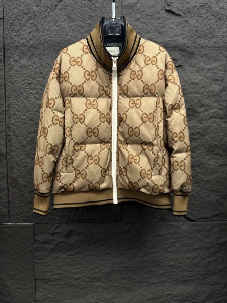 Guangzhou High Version Gucci New Full Print Logo Puffer Baseball Jacket