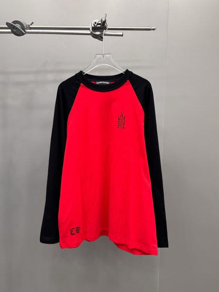Chrome Hearts new long sleeve T-shirt, multi-print, color block, unisex sizes S/M/L.